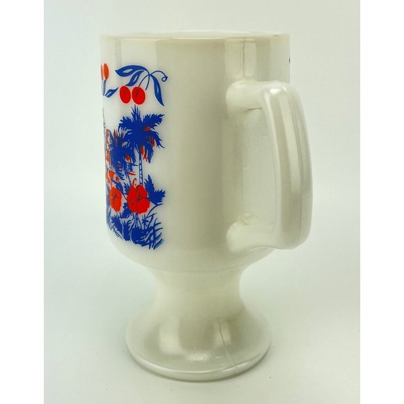 Porto Rico mug, vintage milk glass footed mug, milk glass cup, vintage cup - Picture 6 of 10